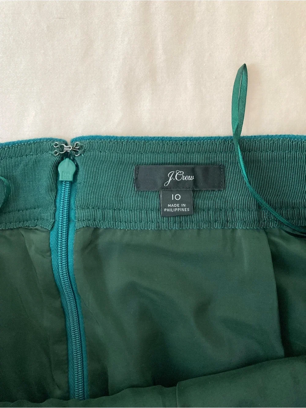 J. Crew Green Mini Skirt